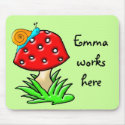 Red Toadstool with Snail mousepads