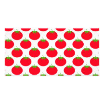 Red Tomato Pattern. Photo Greeting Card