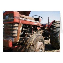 Red Tractor Greeting Cards