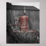 Red Tractor Print