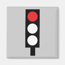 Red traffic light magnet