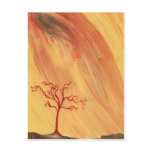 Red Tree Minimalist Painting Art Gear postcards