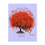 Red Tree Wedding Save The Date