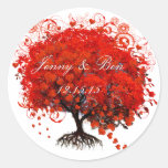Red Tree Wedding Sticker