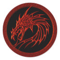 RED TRIBAL DRAGON stickers