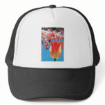 Red Triumph tulip, 'Garden Party' flowers hats