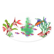 Red Tropical Fish in Plants