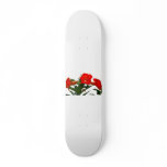 Red Trumpet Flowers cutout photo floral design skateboards