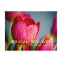 Red Tulips • Bridal Shower Invitation Postcard