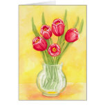 Red Tulips Greeting Cards