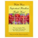 Red Tulips Floral Art Flyer