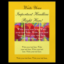 Red Tulips Floral Art Flyer flyers