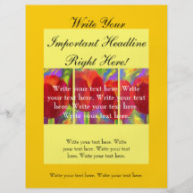 Red Tulips Floral Art Flyer
