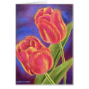Red Tulips Flower Art - Multi cards