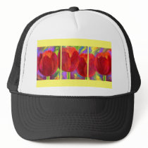 Red Tulips Flowers Art Painting - Multi