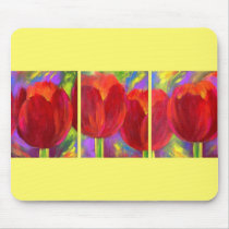Red Tulips Flowers Art Painting - Multi