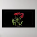 RED TULIPS Inspirational Art Poster