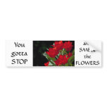 Red Tulips on Black Still Life Bumper Sticker