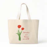 Red Tulips, Wedding Tote Bags