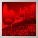red urban posters