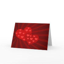 Red Valentine Hearts Card