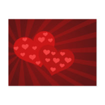 Red Valentine Hearts Post Card
