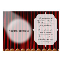 Red Velvet Curtain Stage Wedding Invitations