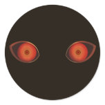 Red Very Evil Eyes Round Stickers