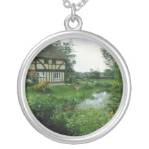 Red View Of 15th Century House With Marigolds, Ach Pendant