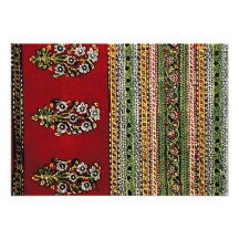 Red Vintage Embroidery rsvp with envelopes Custom Invitations