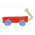 Red Wagon Postcard