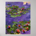 Red Water Lilies by Claude Monet Print