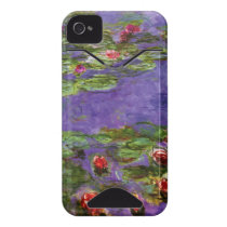 Red Water Lilies iPhone 4 Case-Mate Case