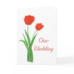 Red Wedding Invitations Cards, Tulips