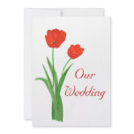 Red Wedding Invitations, Tulips
