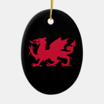 Red Welsh Dragon Ornament