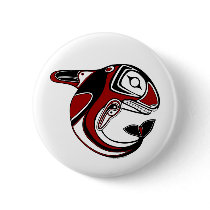 Red Whale Totem Button