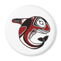 Red Whale Totem Magnet