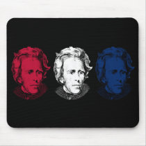 Red, White, and Blue -- Andrew Jackson Mousepads