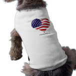 Red White and Blue Flag Dog Tee