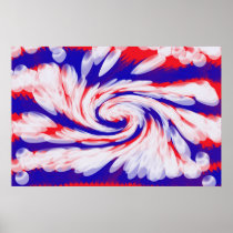 red white and blue print