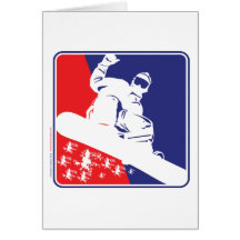 Red-White-and-Blue-Snow-Boa Greeting Card