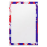red white and blue stationery design