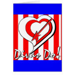 Red, White and Blue Stripes with Heart Divas Do!tm cards