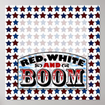 Red White and Boom Print