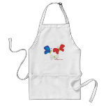Red, White and Butterflies aprons