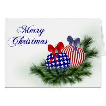Red, White & Blue Christmas Cards