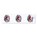 red white blue figure skater silhouette bumper stickers