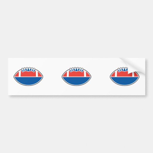 red white blue football icon graphic bumper sticker