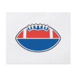 red white blue football icon graphic full color flyer